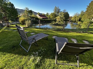 im Garten relaxen