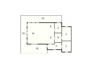 Vakantiehuis Korshamn Grondplan 65