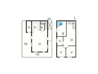 Vakantiehuis Setesdal Grondplan 47
