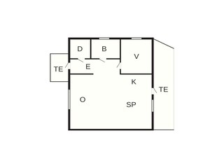 Vakantiehuis Henningsvær Grondplan 21