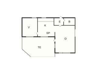 Vakantiehuis Øydegard Grondplan 10