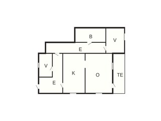 Apartamento Digermulen Plano de planta 3
