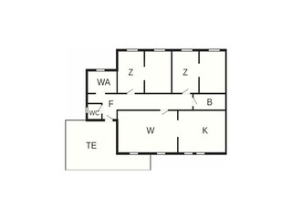 Vakantiehuis Bøvågen Grondplan 64