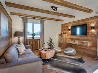 Wohnzimmer aus Naturmaterialien