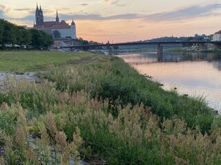 Albrechtsburg in Abenddämmerung