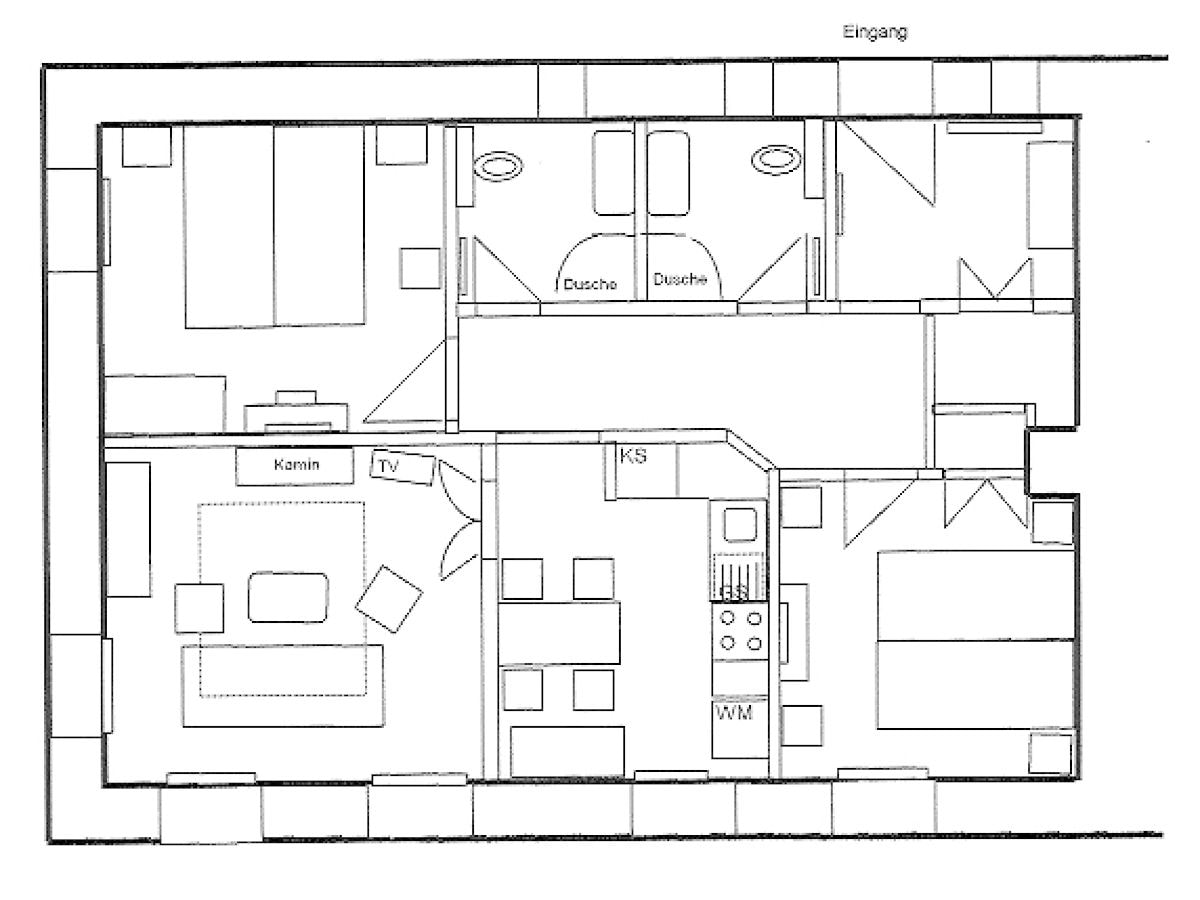 Grundriss der Ferienwohnung