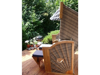 Strandkorb mit Grill