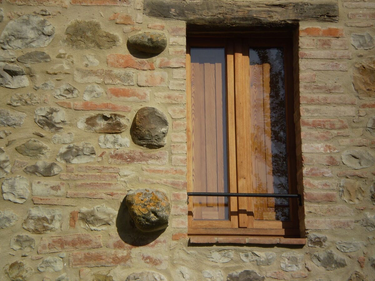 Doppelfenster mit Innenläden und Fliegengittern