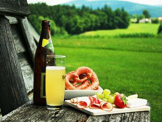 Lunchtime on the Gründinger farm