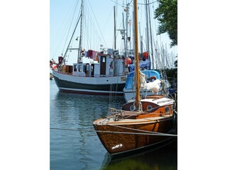 Segelboote im Hafen Orth