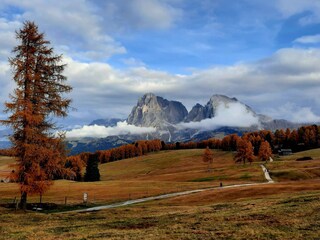 Platt und Langkofel im Herbst