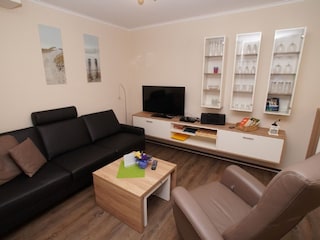 Wohnung Sylt - Wohnbereich mti Flachbildschirm