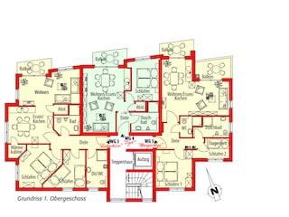 Grundriss Hus Pia 1. Obergeschoss
