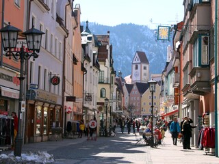 Die hist. Altstadt von Füssen mit dem hohen Schloss