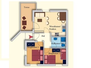 Appartamento per vacanze Kaprun Pianta del piano 22