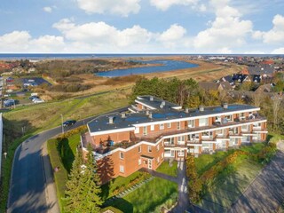 Luftbild mit Meerpanorama