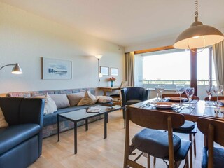 Wohnzimmer mit Essbereich, Ferienwohnung Nr. 80, St Peter Ording Bad, Haus Atlantic,  Alter Badwe...