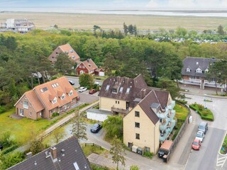 Luftbild mit Meerespanorama