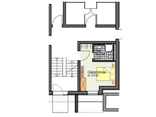 Grundriss Ferienzimmer "Lütt"
