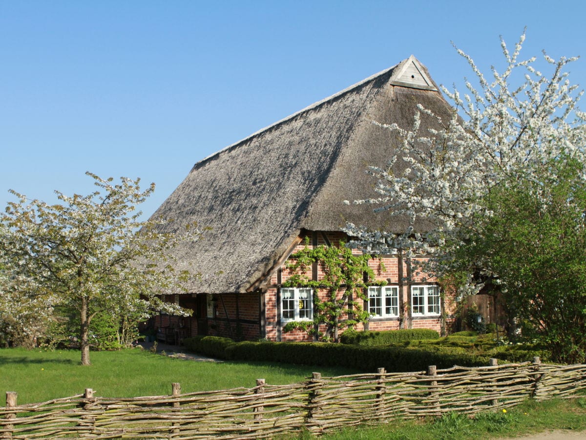 Blick auf das gemütliche Bauernhaus