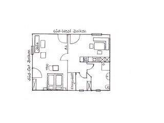 Grundriss der Ferienwohnung