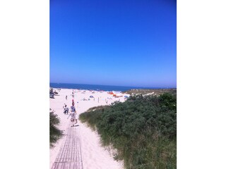 der Strand bei heißem Wetter