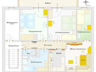 Vakantieappartement Uttendorf Grondplan 11
