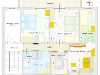 Vakantieappartement Uttendorf Grondplan 12