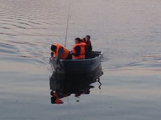 Schönes Angelboot mit Aussenborder Fisch garantiert