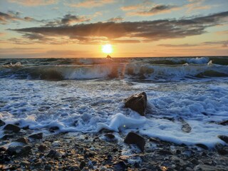 Sonnenuntergang am Strand