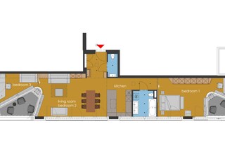 Appartement Hernals Grondplan 9