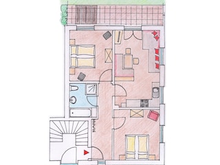 Grundriss Ferienwohnung "Isartal" im Erdgeschoss