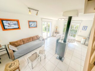 Living room with Stove