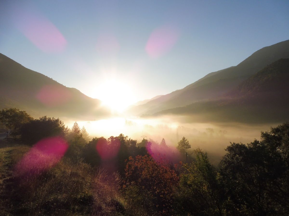 Sonnenaufagang im Vallée Toulourenc