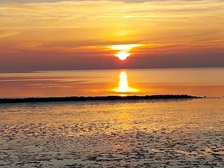 Sonnenuntergang, gesehen aus der Ferienwohnung