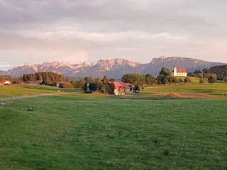 Bergsicht mit Abendstimmung