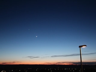 Sunset in front of the house