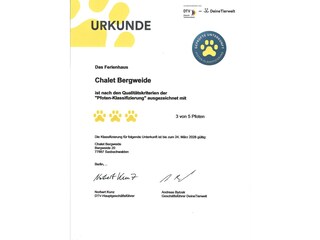 3-Pfoten-Klassifizierung für Hundefreundlichkeit