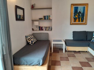 Schlafzimmer mit 2 Einzelbetten