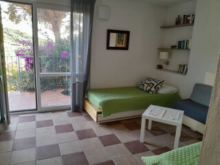 Schlafzimmer mit 2 Einzelbetten