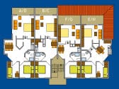 Grundrisse aller App's EG und 1.OG  und gespiegelt