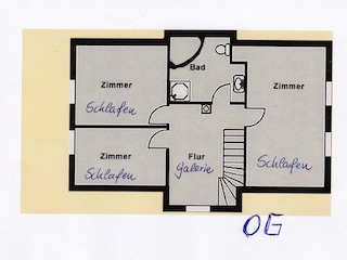 Ferienhaus Wildrose Obergeschoß