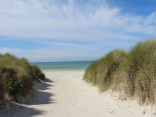 der Strand vor den Dünen von Keremma