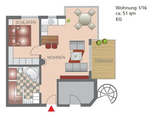 Appartamento per vacanze Großenbrode Pianta del piano 23