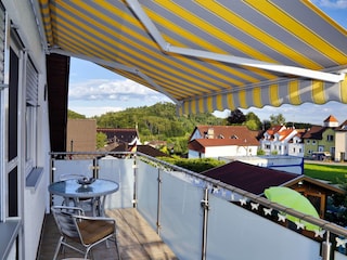 Blick vom Balkon