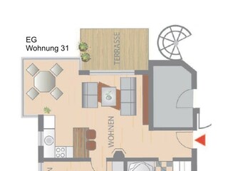 Vakantieappartement Großenbrode Grondplan 22