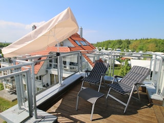 Genießen Sie die Sonnenstunden auf der Dachterrasse!