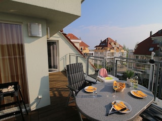 Genießen Sie einen Grillabend auf der Dachterrasse!