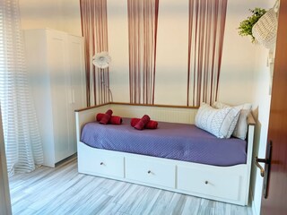 Schlafzimmer mit 2 Einzelbetten