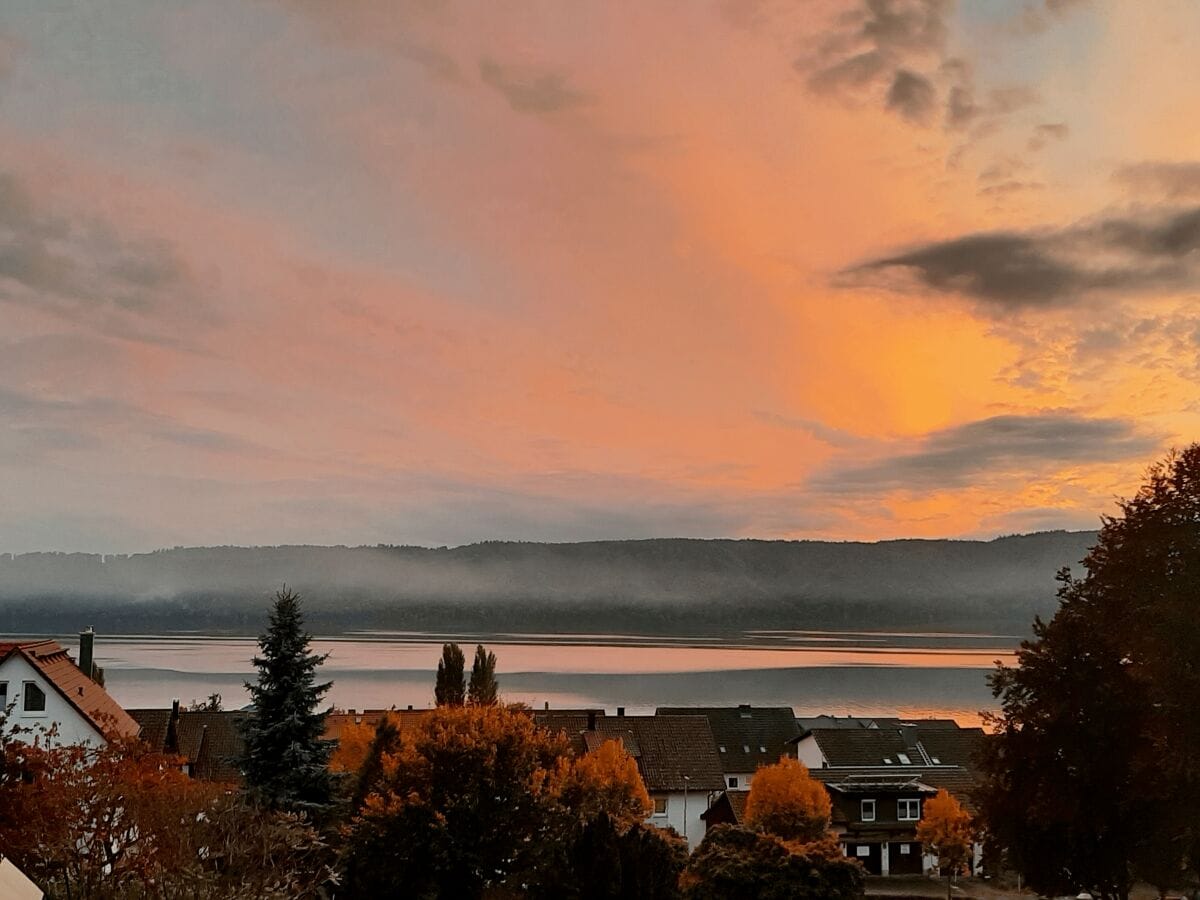 Sonnenuntergang vom Balkon